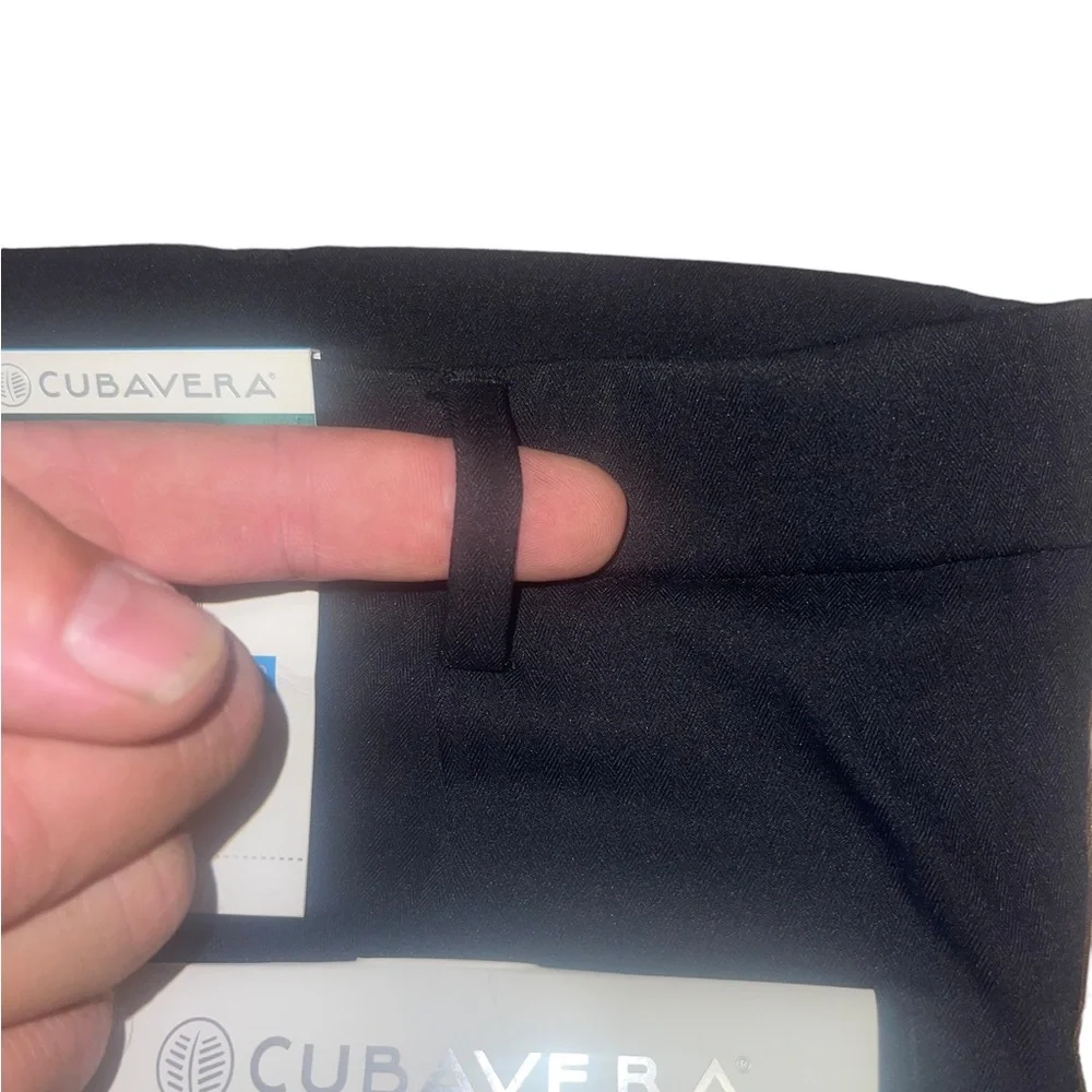 Men’s Cubavera Dress Pants Island Slim Fit Size 36W 32L Jet Black NWT